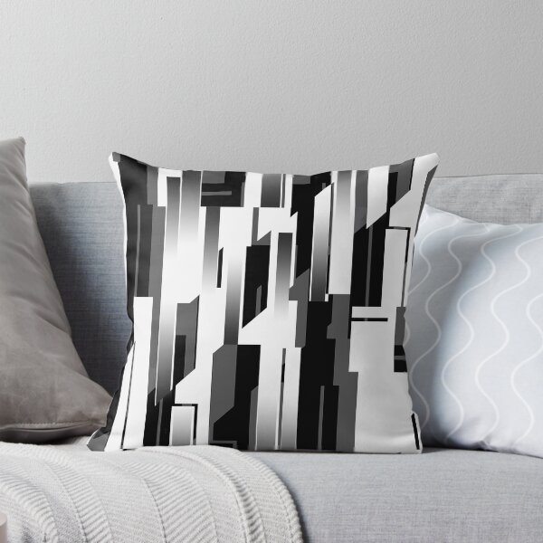 Aperçu de l'œuvre motif noir et blanc abstrait sans soudure créée et vendue par WiseOF.