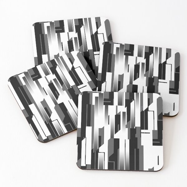 Item preview, seamless abstract black and white pattern designed and sold by WiseOF.