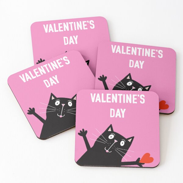 Item preview, Cute Black Cat Valentine's Day Greeting designed and sold by Adam Regester.