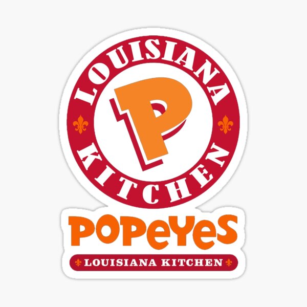 Popeyes Louisiana Kitchen Logo Sticker For Sale By Jipatketelu   St,small,507x507 Pad,600x600,f8f8f8 