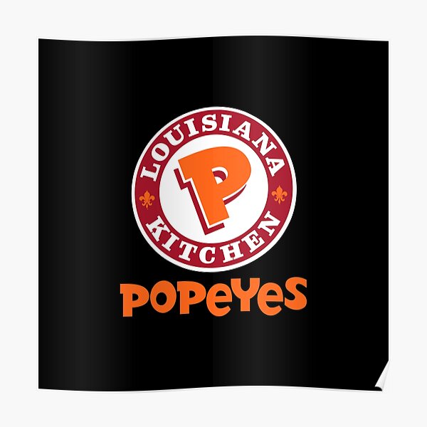 Best Popeyes Louisiana Kitchen Logo Poster For Sale By Jipatketelu   Poster,504x498,f8f8f8 Pad,600x600,f8f8f8 