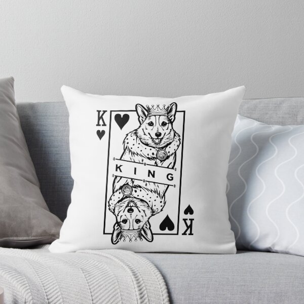 Artikelvorschau, Corgi King Of Hearts Lustige Hundeliebhaber-Spielkarten-Pop-Art entworfen und verkauft von GrandeDuc.