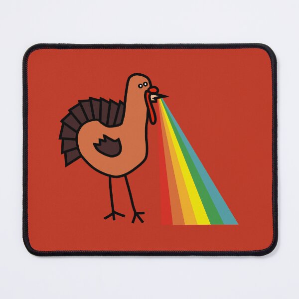 Item preview, Animals with Rainbow Puke Thanksgiving Turkey designed and sold by ellenhenry.