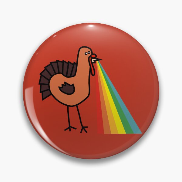 Item preview, Animals with Rainbow Puke Thanksgiving Turkey designed and sold by ellenhenry.