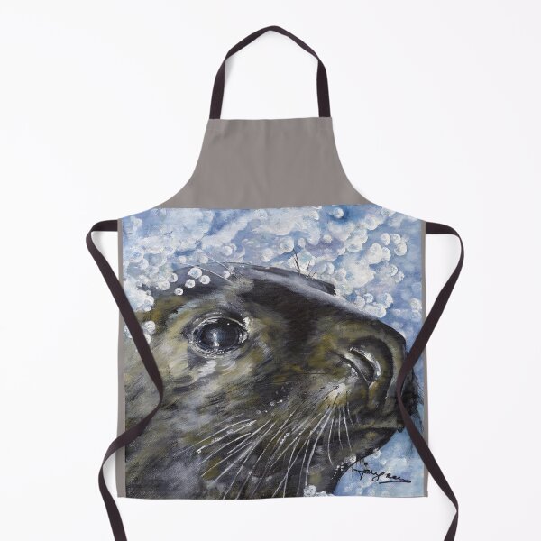 Item preview, Closeup of Grey Seal head in sea spray. designed and sold by janesg.