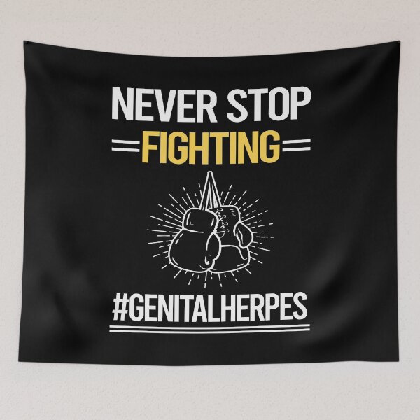 Item preview, Nunca dejes de luchar contra el herpes designed and sold by StoreHornedFace.