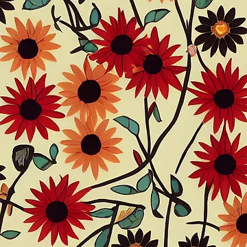 Artwork thumbnail, Colorful Floral Patchwork Pattern by CandyDroidMerch