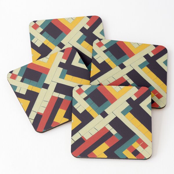 Item preview, Colorful Abstract Patchwork Pattern designed and sold by CandyDroidMerch.