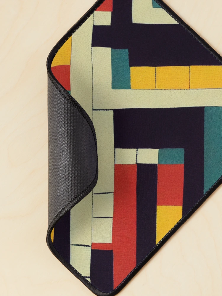 Thumbnail 2 of 5, Mouse Pad, Colorful Abstract Patchwork Pattern designed and sold by CandyDroidMerch.