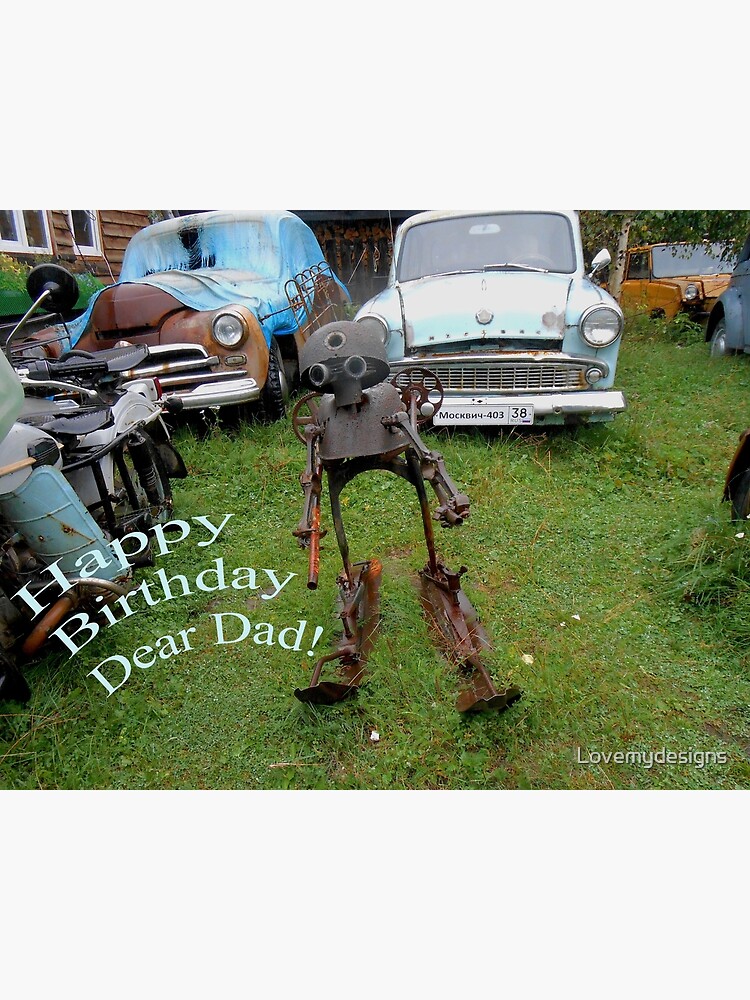 Happy Birthday Dear Dad! Quirky retro design by Lovemydesigns
