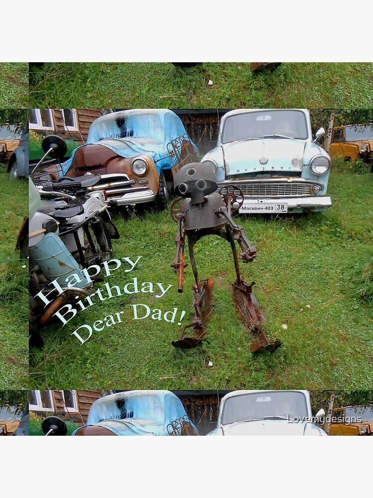 Happy Birthday Dear Dad! Quirky retro design by Lovemydesigns