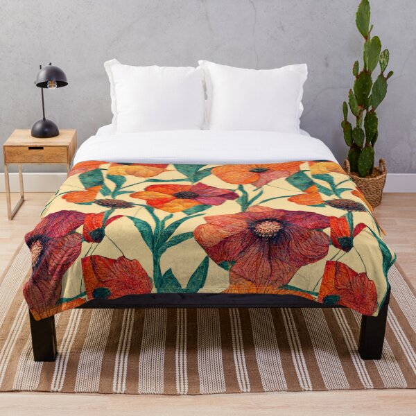 Aperçu de l'œuvre Peinture à l'huile Floral Patchwork Pattern créée et vendue par CandyDroidMerch.