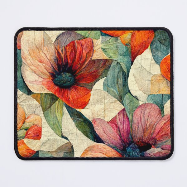 Item preview, Oil Painting Floral Patchwork Pattern Design designed and sold by CandyDroidMerch.