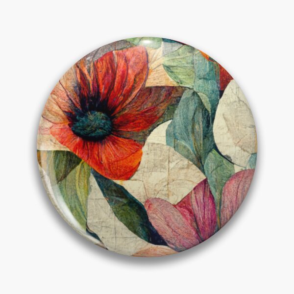Item preview, Oil Painting Floral Patchwork Pattern Design designed and sold by CandyDroidMerch.