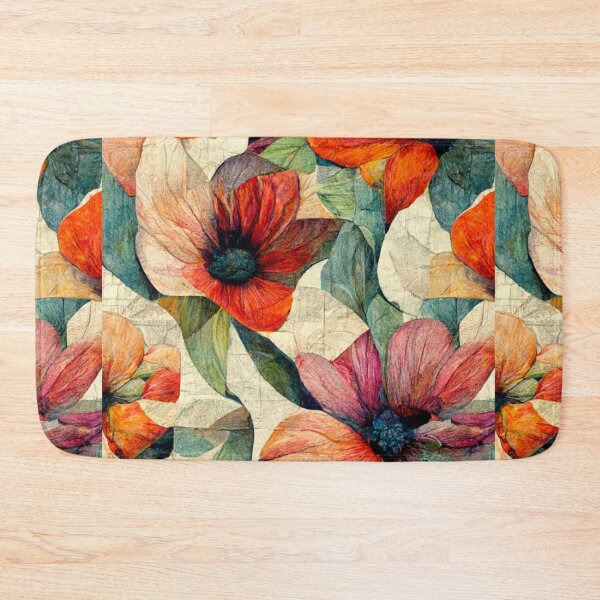 Item preview, Oil Painting Floral Patchwork Pattern Design designed and sold by CandyDroidMerch.