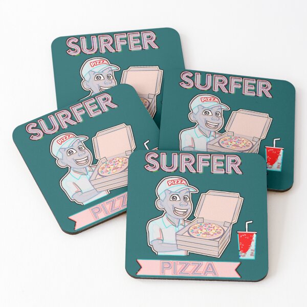 Item preview, boy surfer pizza designed and sold by TabithaHaston.
