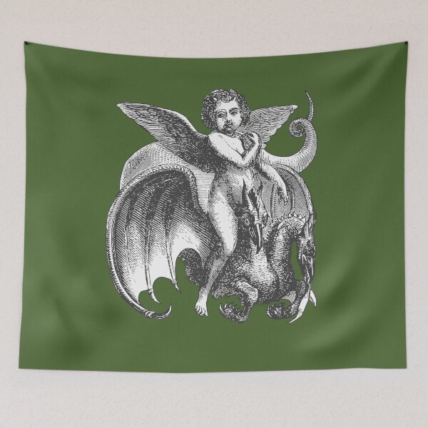 Item preview, Demonic Winged Boy Riding A Two Headed Dragon Cut Out designed and sold by taiche.