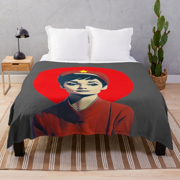 Item preview, Audrey Hepburn on a Soviet propoganda poster designed and sold by wonderlandshops.