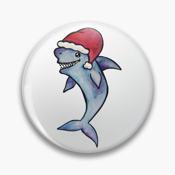 Item preview, Christmas Shark Watercolor designed and sold by kmstudio.