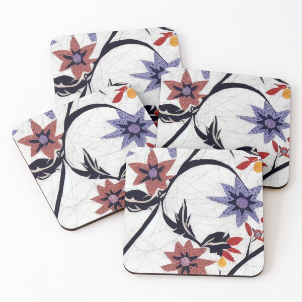 Item preview, White Creative Floral Patchwork Pattern Design designed and sold by CandyDroidMerch.