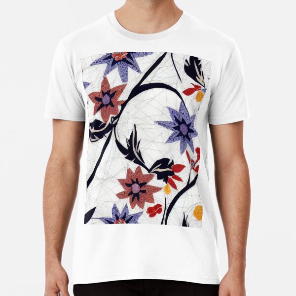 Item preview, White Creative Floral Patchwork Pattern Design designed and sold by CandyDroidMerch.