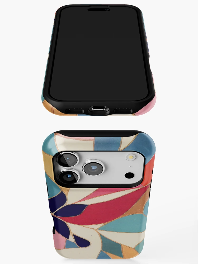 Thumbnail 3 of 4, iPhone Case, Abstract Creative Patchwork Pattern Design designed and sold by CandyDroidMerch.