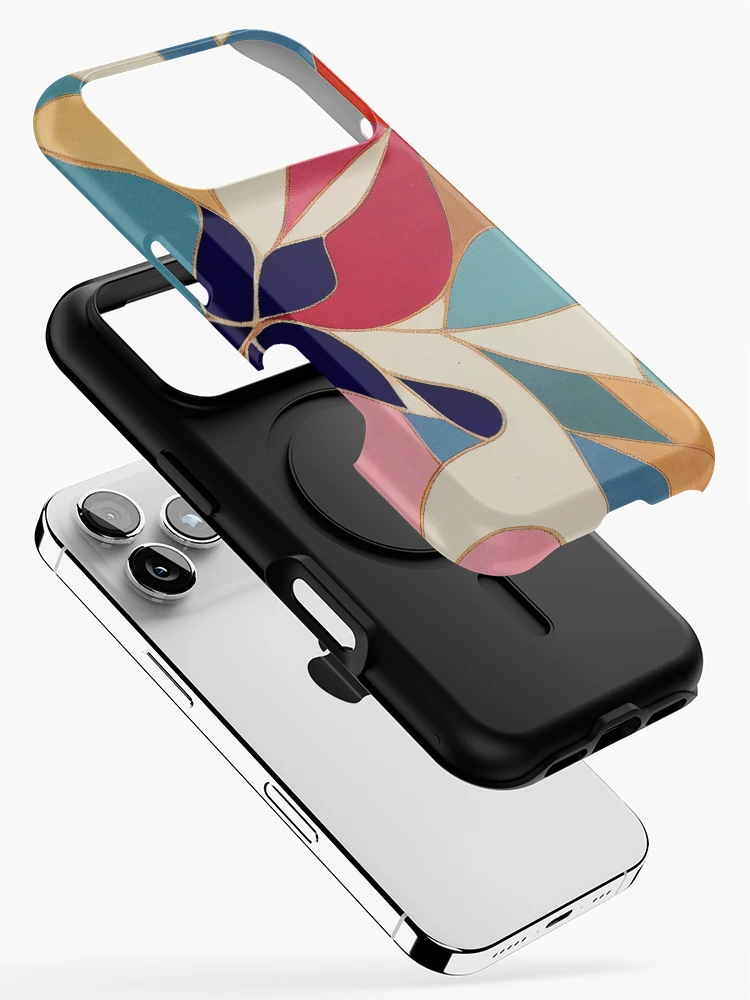 Thumbnail 2 of 4, iPhone Case, Abstract Creative Patchwork Pattern Design designed and sold by CandyDroidMerch.