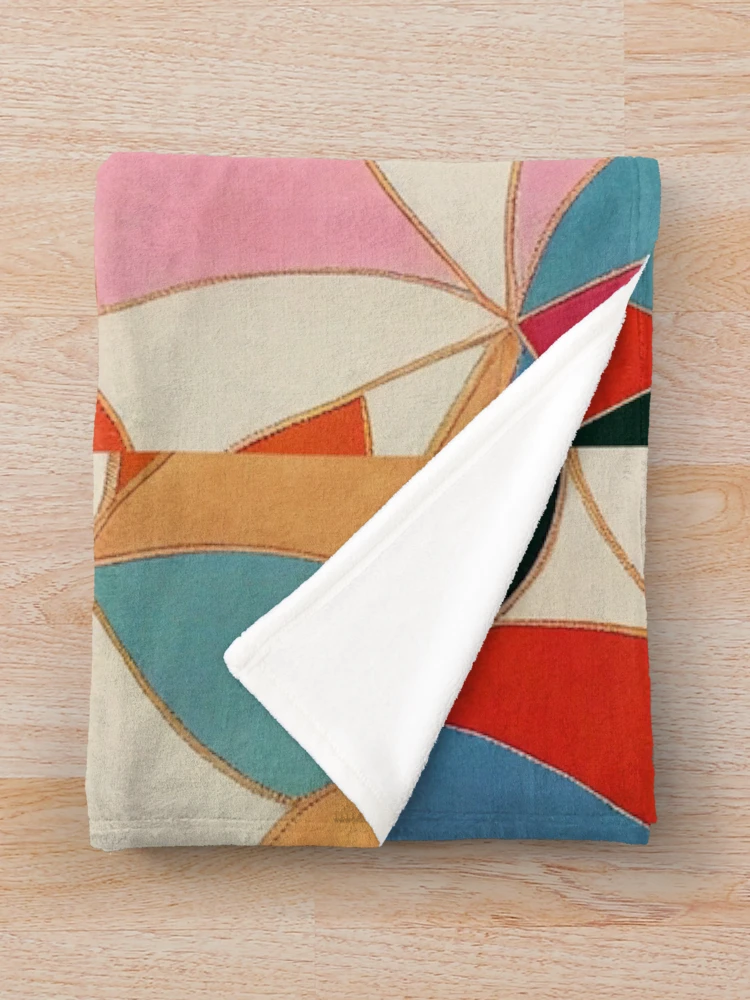 Thumbnail 3 of 6, Throw Blanket, Abstract Creative Patchwork Pattern Design designed and sold by CandyDroidMerch.