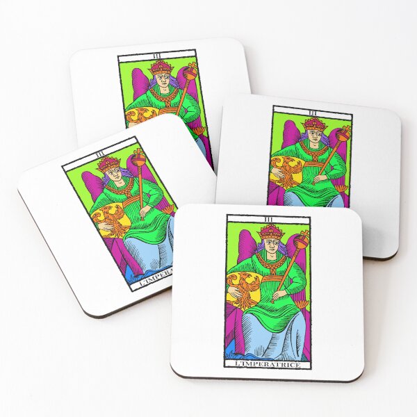 Item preview, The Empress in Neon - Tarot de Marseille  designed and sold by Rebel Journey.