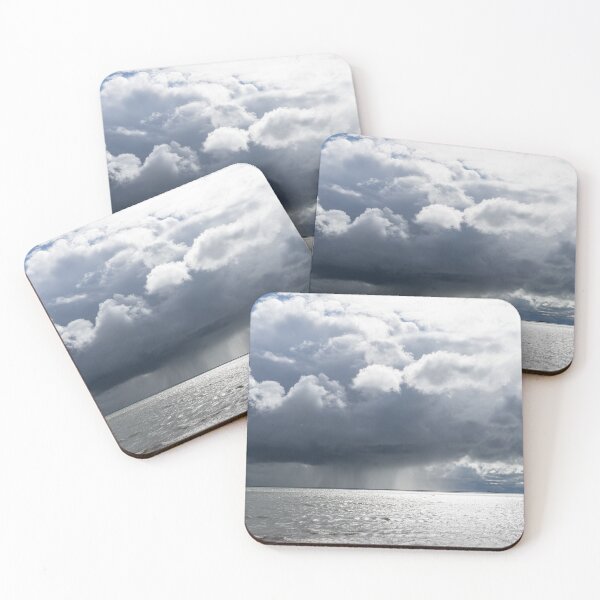 Item preview, Tempestuous Cloudscape - Distant Rain Squall and a Cargo Ship on Lake Erie designed and sold by Georgia Mizuleva.