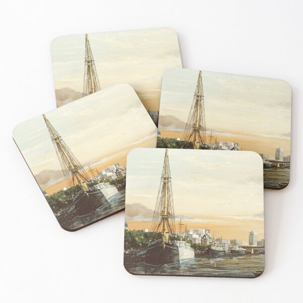Item preview, DISCOVERY MOORED ALONGSIDE EMBANKMENT LONDON  designed and sold by Mackenzie Moulton International Artist .