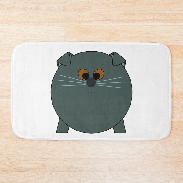Item preview, A cartoonish round grey scottish-fold cat I designed and sold by BrachiaST.