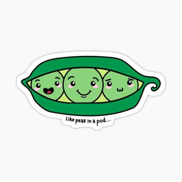 "Cute peas in a pod" Sticker for Sale by cutiepiemerch Redbubble