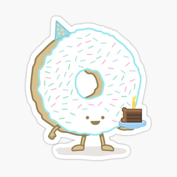 The Birthday Party Donut Sticker