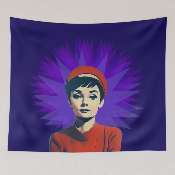 Item preview, Audrey Hepburn in a Soviet Propogand Poster designed and sold by wonderlandshops.