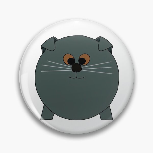 Item preview, A cartoonish round grey scottish-fold cat VI designed and sold by BrachiaST.