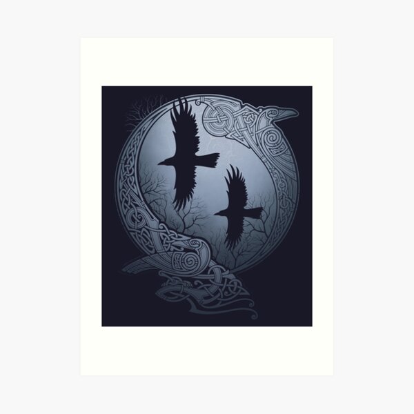 ODIN'S RAVENS Art Print