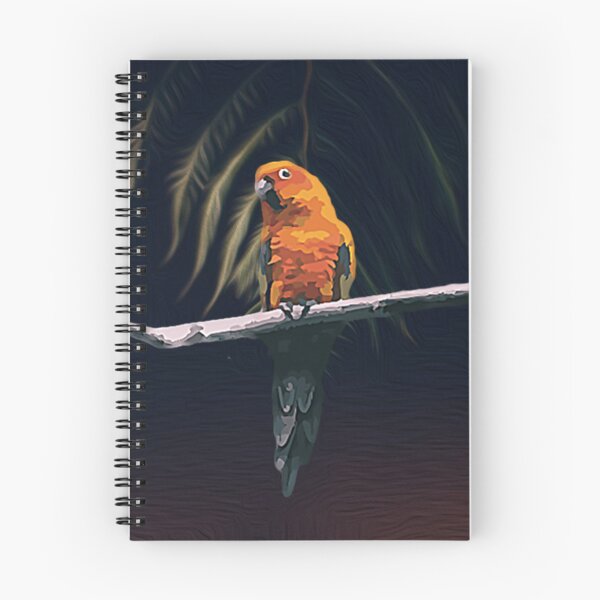 Item preview, Oil Painted Lovebird Hanging in Perch Illustration designed and sold by Cathastrope.