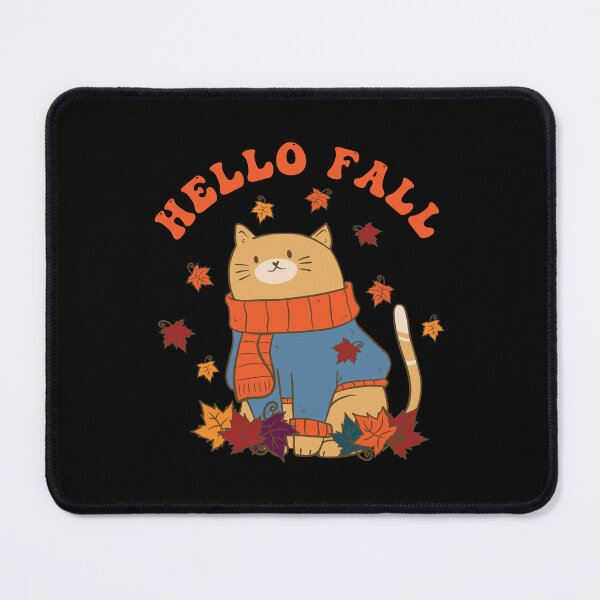 Item preview, Hello Fall Autumn Cat Kitten Kitty Cat Lover designed and sold by Designer-Girl.