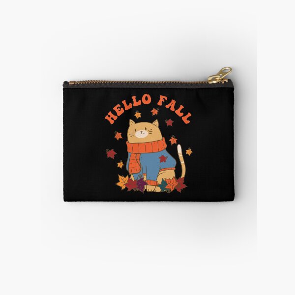 Item preview, Hello Fall Autumn Cat Kitten Kitty Cat Lover designed and sold by Designer-Girl.