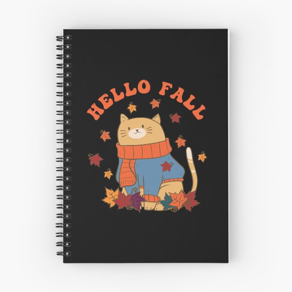 Item preview, Hello Fall Autumn Cat Kitten Kitty Cat Lover designed and sold by Designer-Girl.
