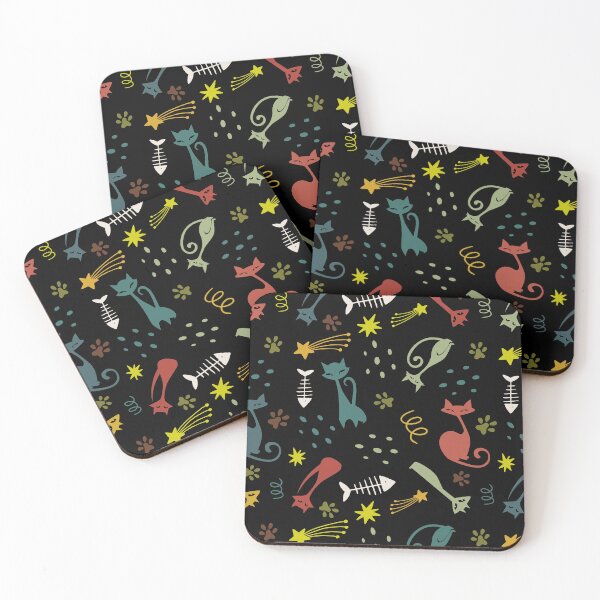 Item preview, Cool Cats Retro Pattern designed and sold by Nola Lee Kelsey.