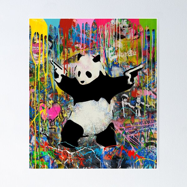 Funny Boxing Panda Animal Banksy - Canvas Wall Art Painting — Original Wall  Arts