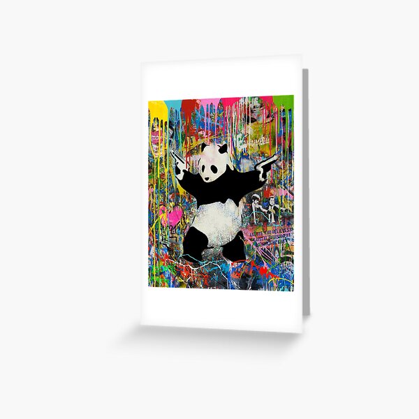 Item preview, Panda With Guns Stick Em Up - Pop Street Art Banksy designed and sold by WE-ARE-BANKSY.