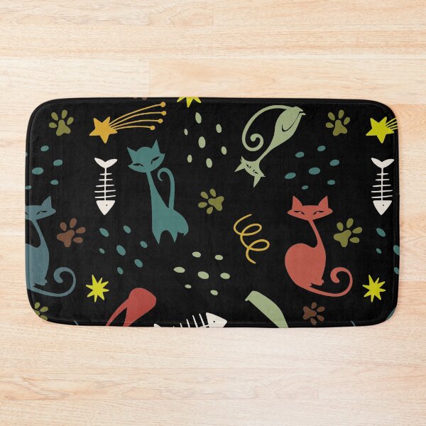 Item preview, Cool Cats Retro Pattern designed and sold by Nola Lee Kelsey.