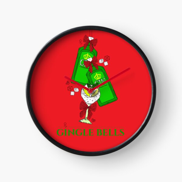 Item preview, Christmas Gingle Bells Gin Bottles and Cocktail Glass designed and sold by HotHibiscus.