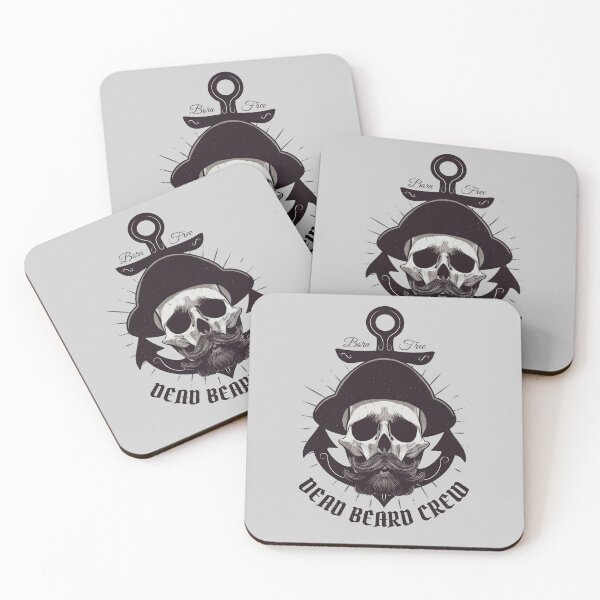 Item preview, Pirate skull with beard designed and sold by r-evolution-art.