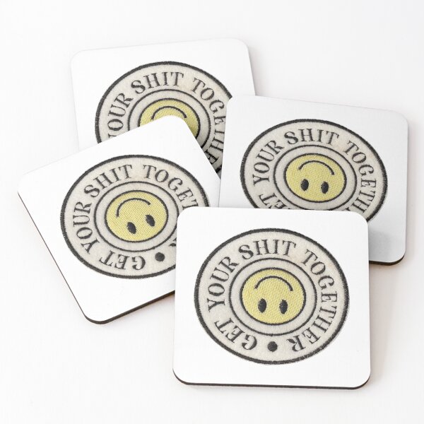 Item preview, Get Your Shit Together Smiley Sticker designed and sold by designolo.