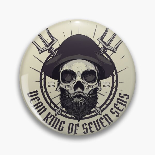 Item preview, Sailor skull with beard designed and sold by r-evolution-art.