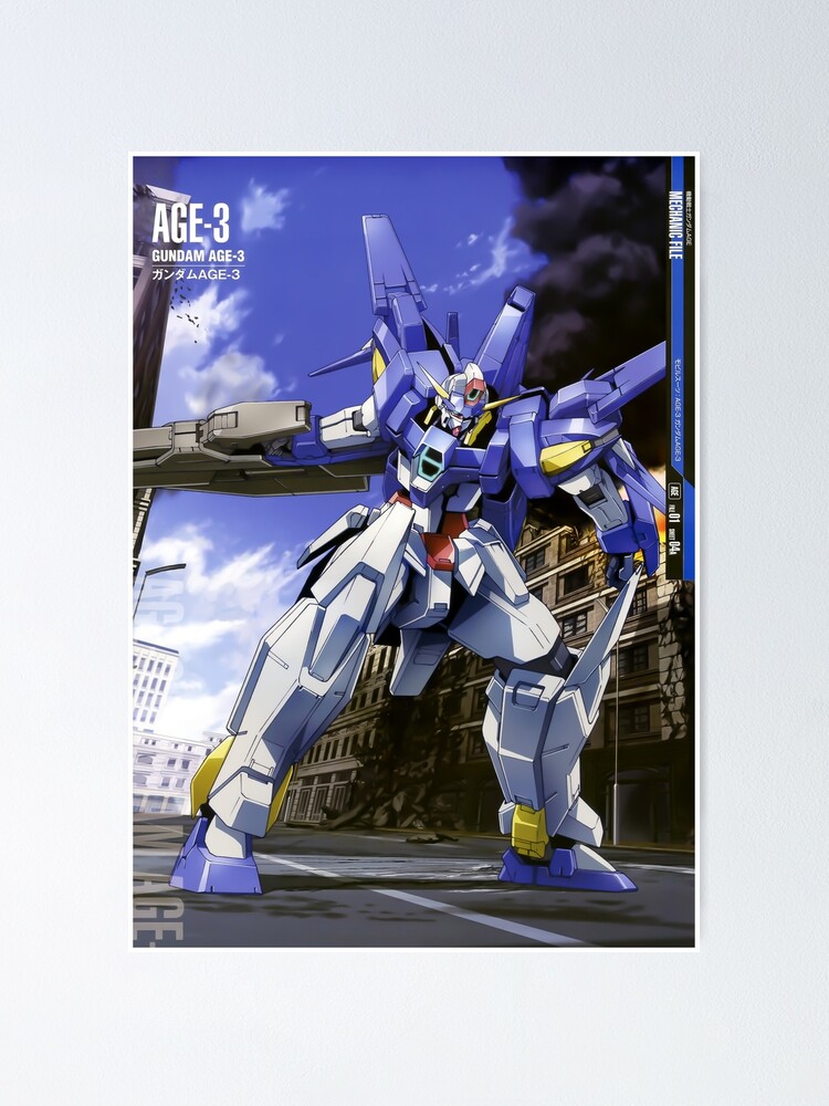 Anime Gundam Retro Vintage Old School Best Anime Characters Cool Japanese War Robot Gundam Age-3 Anime Gundam Retro Vintage Old School Best Anime Characters Cool Japanese War Robot Gundam Age-3
